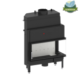 КАМИННАЯ ТОПКА С ВОДЯНЫМ КОНТУРОМ HITZE ALBERO AQUASYSTEM ALAQS90X41.R
